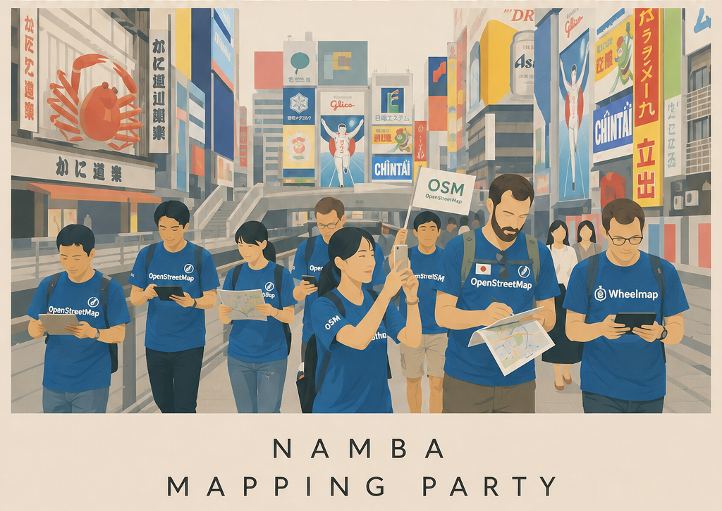 Namba mapping party illustration