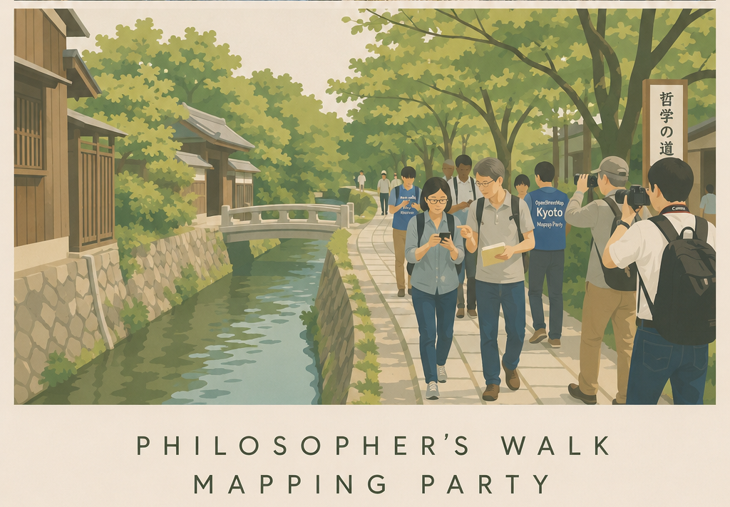 Philosopher's Walk mapping party illustration