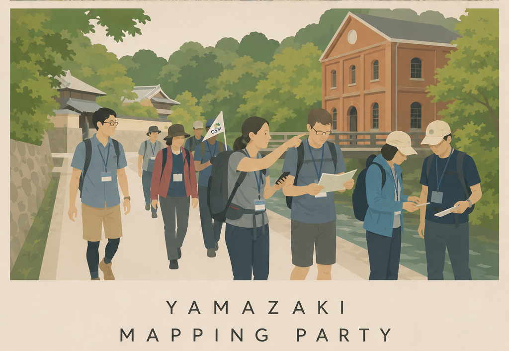 Yamazaki mapping party illustration
